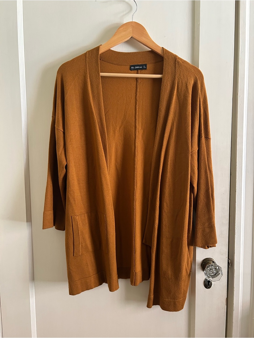 Zara Open-Front Cardigan - Caramel